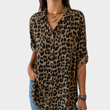 Safari Chic Uvoľnená Blúzka