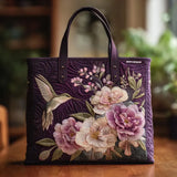 Kabelka s prešívaním - Kolibrík a Orchidea