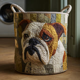 Rustikálny bulldog prádelný kôš